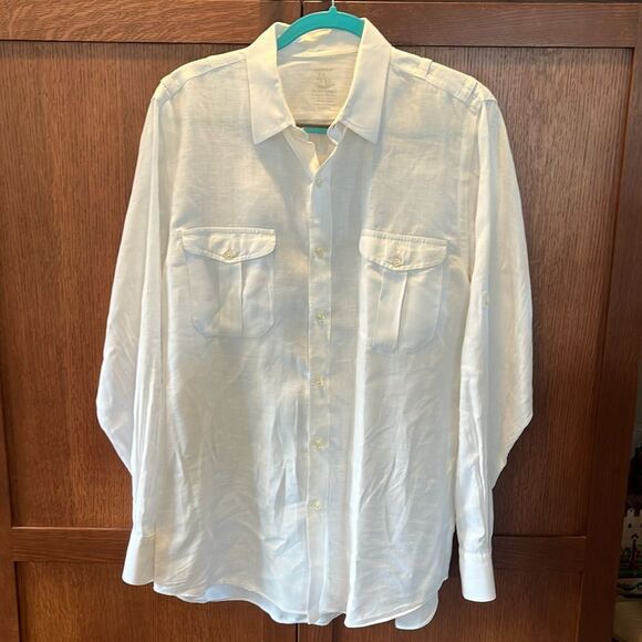 J Crew Irish Linen by Baird McNutt size large - Picture 1 of 6